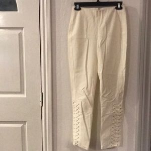 NWT Derek lam 10 Crosby pants with side cris cross